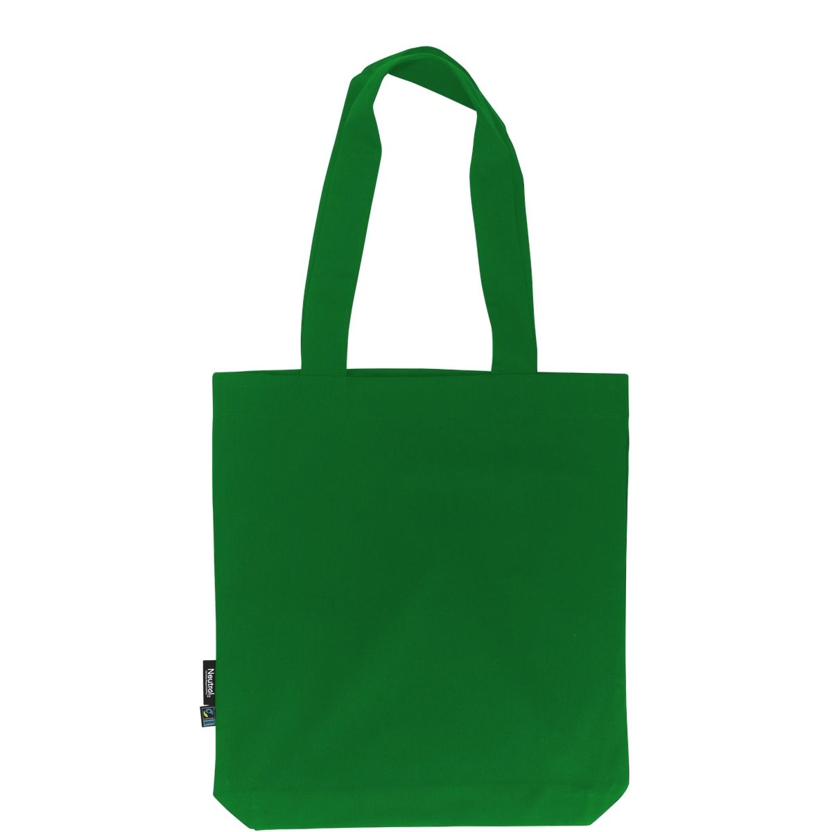 Bolsa Verde de twill de algodón orgánico y Fairtrade con estampado de logo