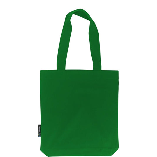 Shopper Verde in twill di cotone biologico e Fairtrade con stampa logo