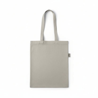 Grey  Recycled Cotton Flat Bag 38 x 42 cm (140 g/m²) with custom print