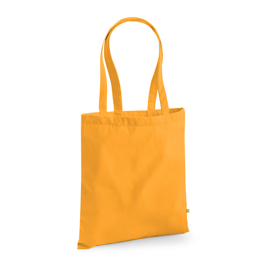 Tote bag épais en coton bio avec impression personnalisée, 340 g/m² – Jaune ambre