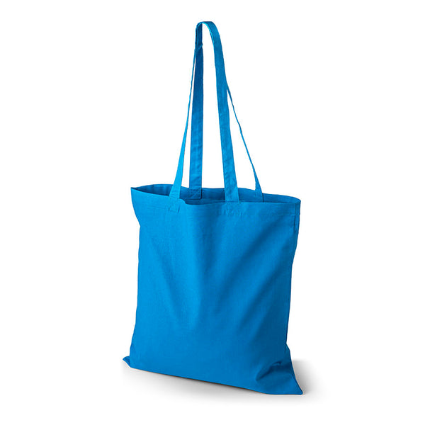Shopper in Cotone Azzurra Personalizzata (140 g/m², 38×42 cm)