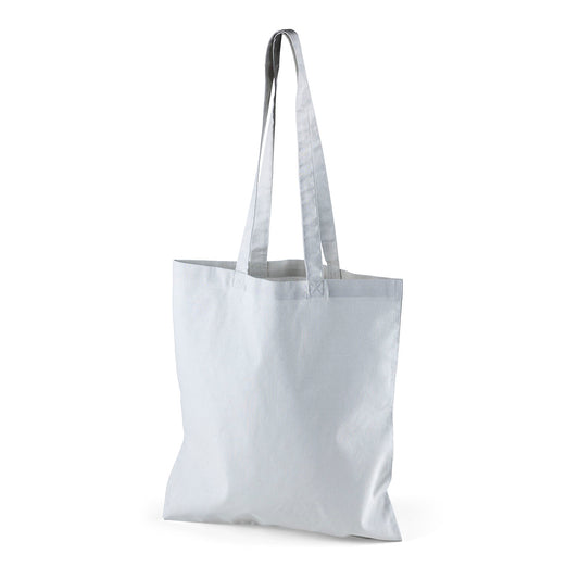 Bolsa de tela gris claro con estampado personalizado, 140 g/m², 38 × 42 cm