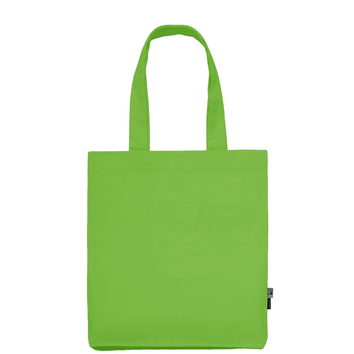 Bolsa Verde Lima de twill de algodón orgánico y Fairtrade con estampado de logo