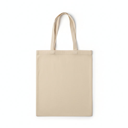 Natural Cotton Tote Bag with Logo Print (180 g/m², 38×42 cm)