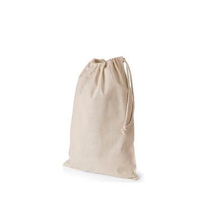Sacchetto in cotone con coulisse a corda su un lato e stampa personalizzata, 140 g/m², L 30 x 45 cm