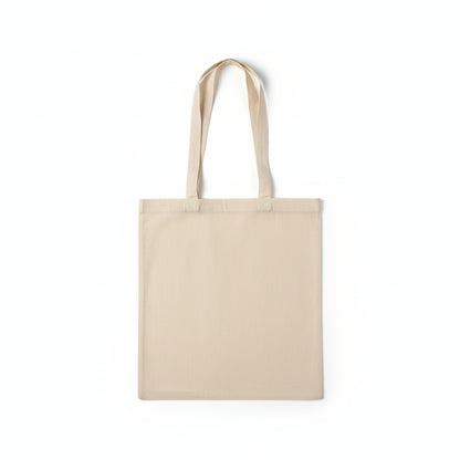 Natural Recycled Cotton Flat Bag 38 x 42 cm (140 g/m²) with custom print