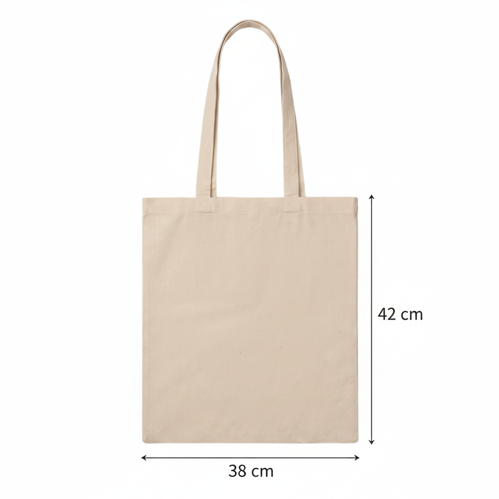 Natural_White_Cotton_Tote_Bag with custom print_180_gm_38x42_cm