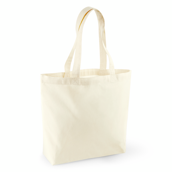 Natural White Organic Cotton Shopper 32 × 35 cm (170 g/m², GOTS, 12 cm Gusset)