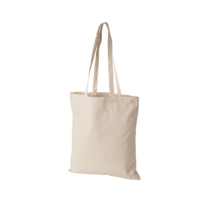 Natural Cotton Tote Bag with Logo Print (220 g/m², 38×42 cm)