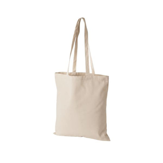 Natural Cotton Tote Bag with Logo Print (220 g/m², 38×42 cm)