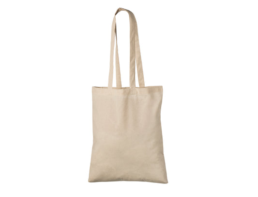 Natural Cotton Tote Bag with Logo Print (220 g/m², 38×42 cm)