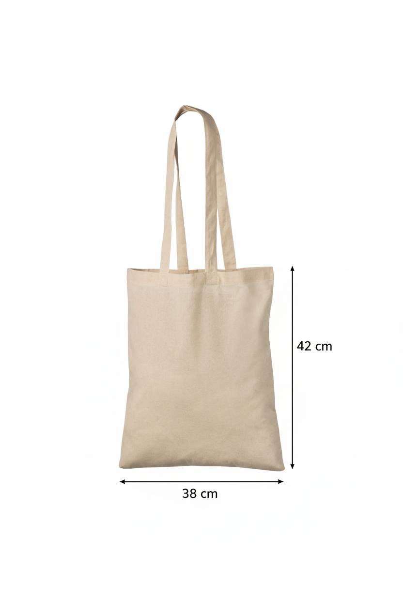 Bomuldspose med ensidigt snoretræk og logotryk (140 g/m²)