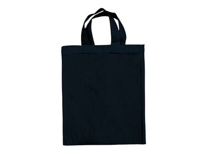 Small Cotton Tote Bags with Custom Print 22×26 cm, 140 g/m² - Navy / Dark Blue