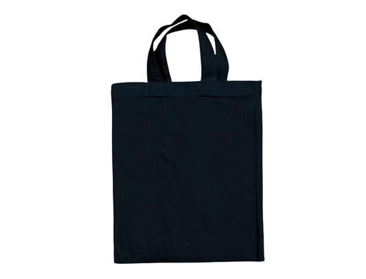 Small Cotton Tote Bags with Custom Print 22×26 cm, 140 g/m² - Navy / Dark Blue