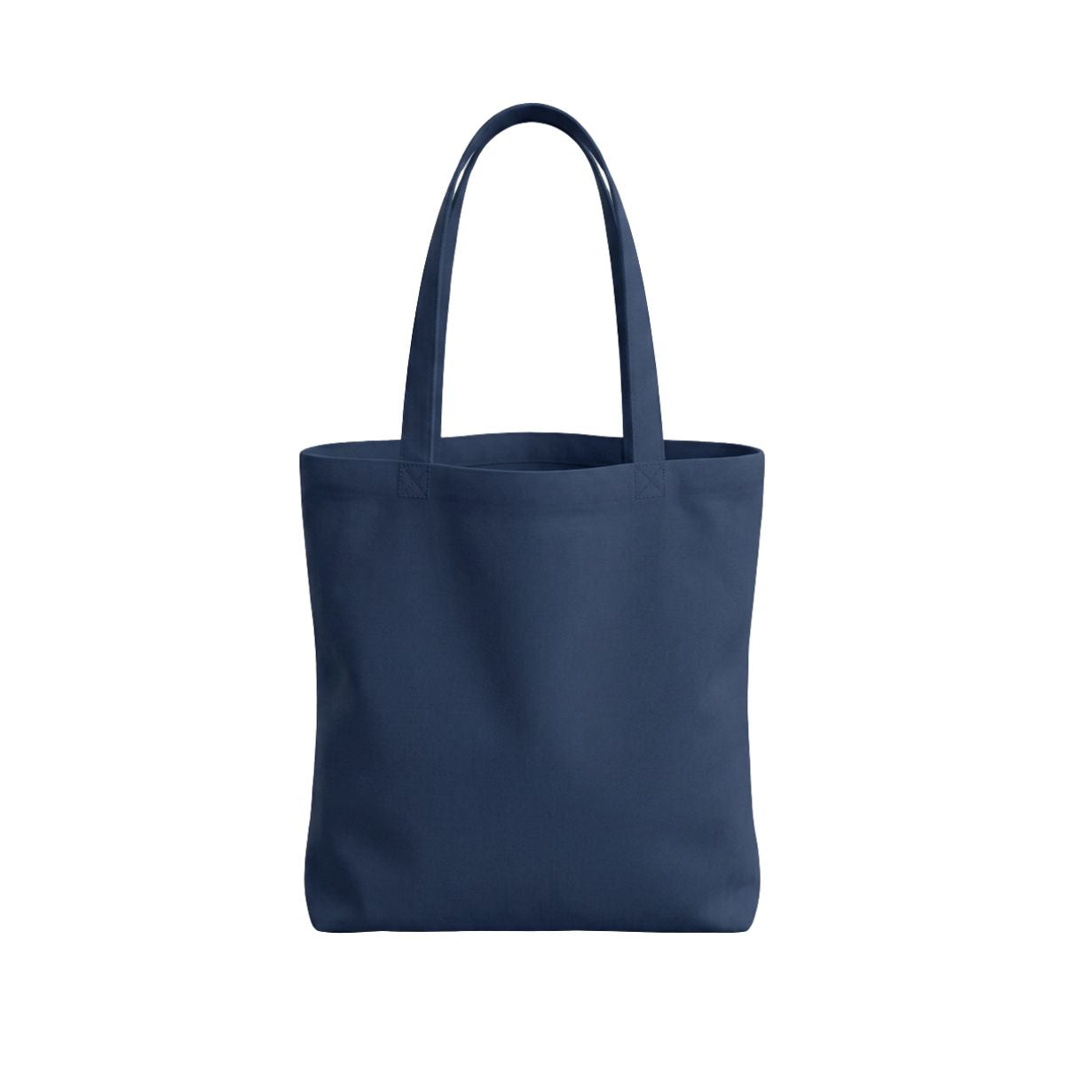 Bolsa de tela personalizada azul marino plana, 38 × 42 cm (200 g/m²)