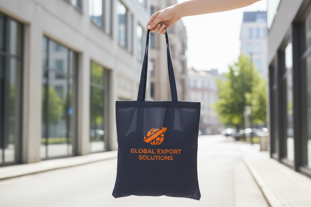 premium tygkasse med eget tryck