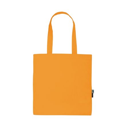 Okay Orange lightweight organic cotton tote bag 120 g/m² with custom logo print