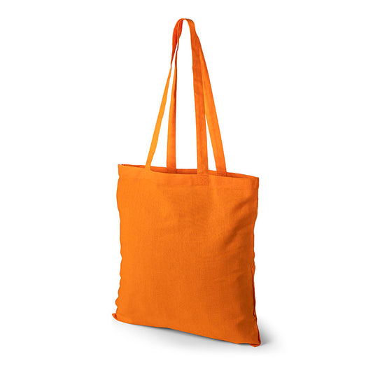 Bolsa de tela naranja con estampado personalizado, 140 g/m², 38 × 42 cm