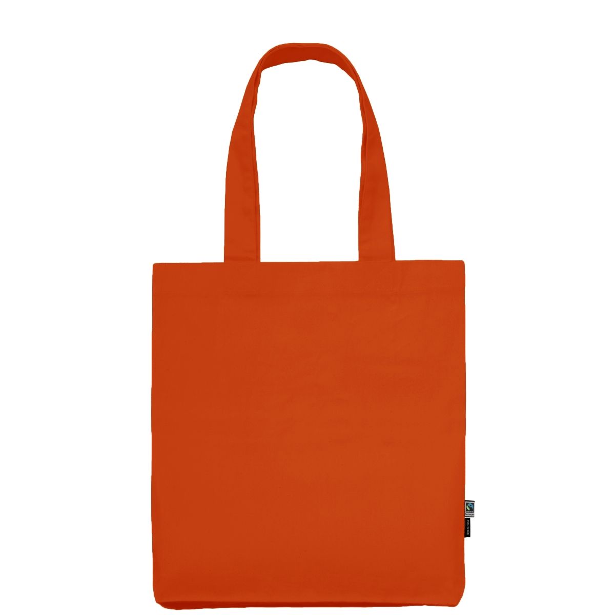 Bolsa Naranja de twill de algodón orgánico y Fairtrade con estampado de logo