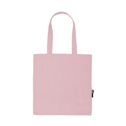 Light Pink lightweight organic cotton tote bag 120 g/m² with custom logo print