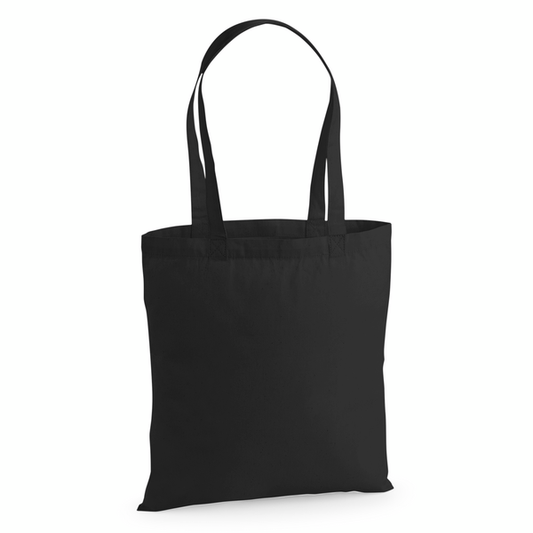 Sac cabas premium en coton noir 38 × 42 cm (200 g/m²)