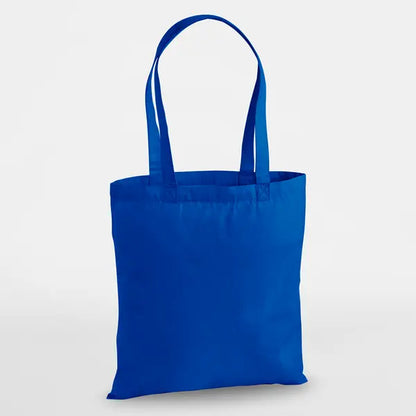 Bright royal -sininen premium-puuvillakassi, 38 × 42 cm, 200 g/m²