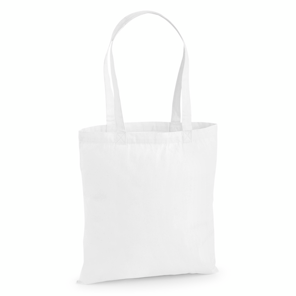 Hvid premium-mulepose i bomuld 38 × 42 cm (200 g/m²)