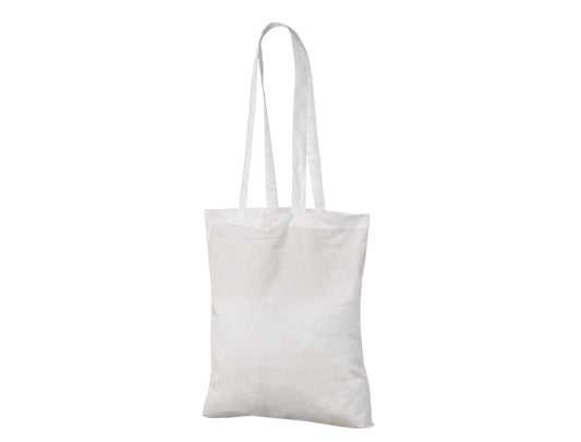 cheap cotton tote bags with custom print - white