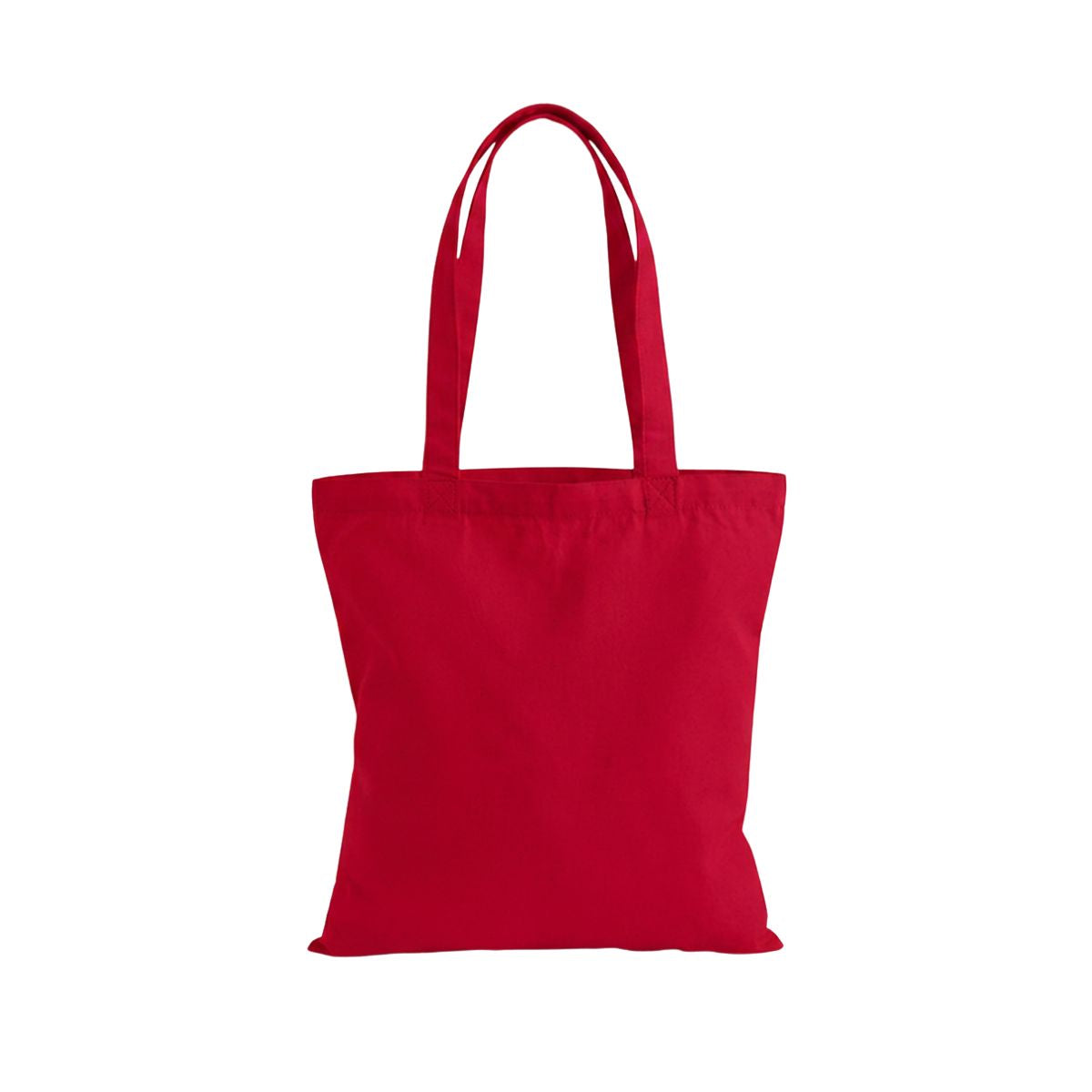 Bolsa de tela personalizada plana roja 38 × 42 cm (200 g/m²)