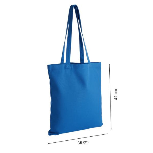 Royal Blue Tote Bag with Custom Print (220 g/m², 38×42 cm)