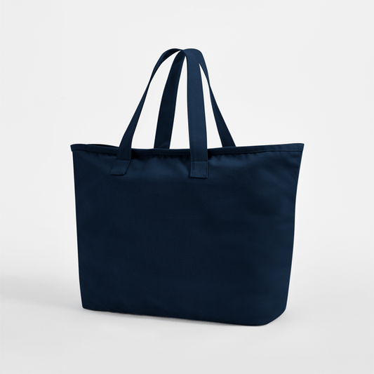 Navy Oversized Heavy Duty Canvas Tote Bag in 475 g/m² cotton canvas, 47 × 40 × 17 cm, ready for custom logo print