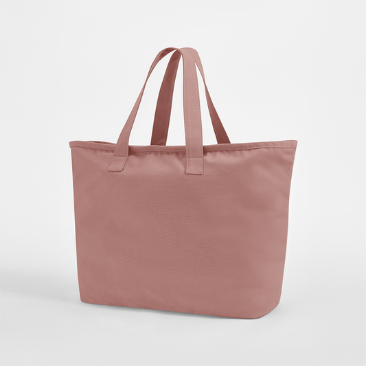 Rose Pink Oversized Heavy Duty Canvas Tote Bag in 475 g/m² cotton canvas, 47 × 40 × 17 cm, ready for custom logo print