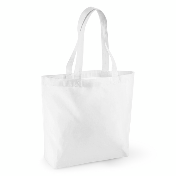 White Organic Cotton Shopper 32 × 35 cm (170 g/m², GOTS, 12 cm Gusset)