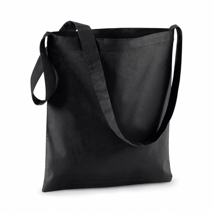 Borsa a Tracolla in Cotone Nera con Stampa Personalizzata, 140 g/m²