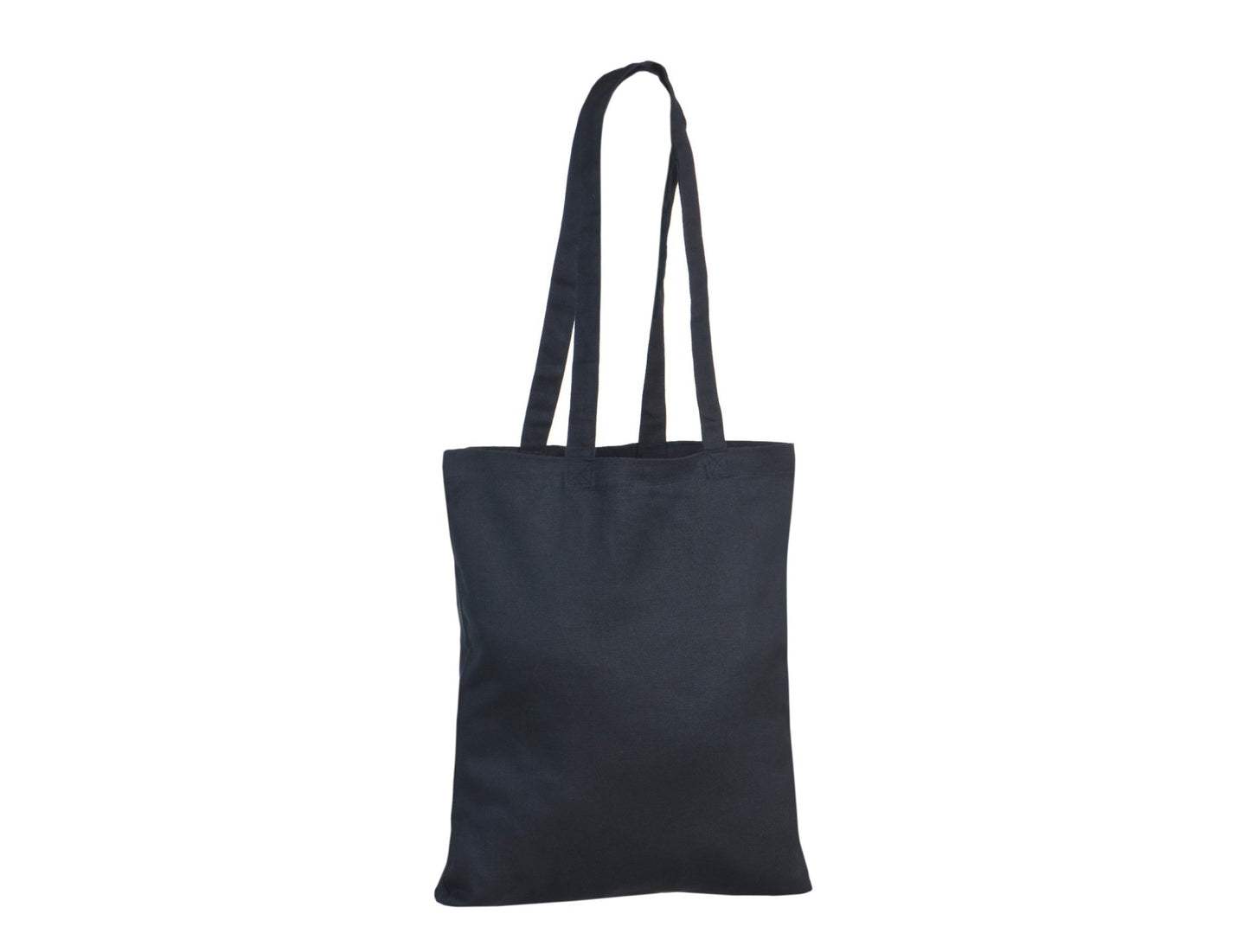 Svart tygkasse med tryck (220 g/m², 38 × 42 cm)