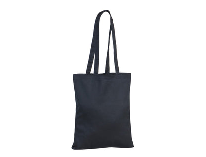 Svart tygkasse med tryck (220 g/m², 38 × 42 cm)