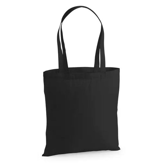 Svart premiumtygpåse i bomull 38 × 42 cm (200 g/m²) – bild 1