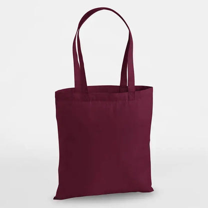 Burgundinpunainen premium-puuvillakassi, 38 × 42 cm, 200 g/m²