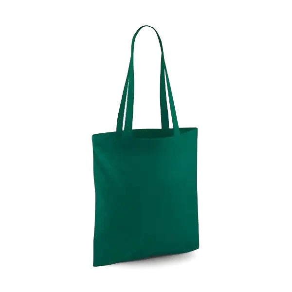 Bolsa de Algodón Clásica con Asas Largas Verde Botella (140 g/m², 38 × 42 cm)