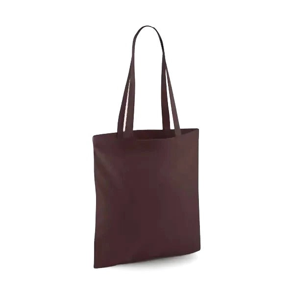 Tote bag personnalisé en coton – brun chocolat, 140 g/m²