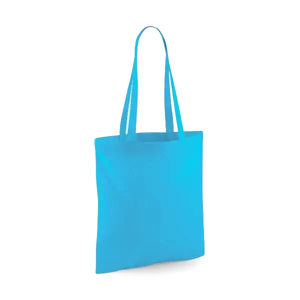 Shopper in Cotone Classica Blu Surf 38 × 42 cm (140 g/m²)