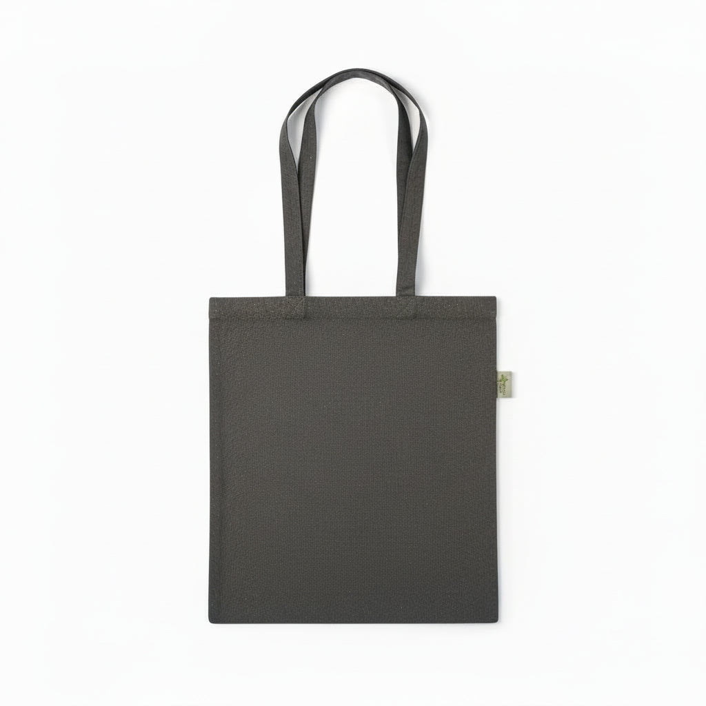 Dark Grey Recycled Cotton Flat Bag 38 x 42 cm (180 g/m²)