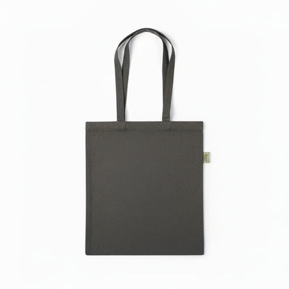 Dark Grey Recycled Cotton Flat Bag 38 x 42 cm (180 g/m²)