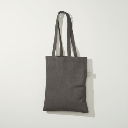 Dark Grey Recycled Cotton Flat Bag 38 x 42 cm (180 g/m²)