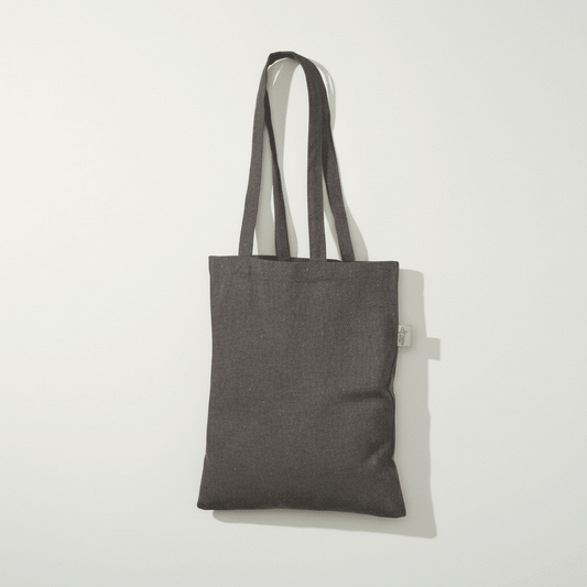 Dark Grey Recycled Cotton Flat Bag 38 x 42 cm (180 g/m²)