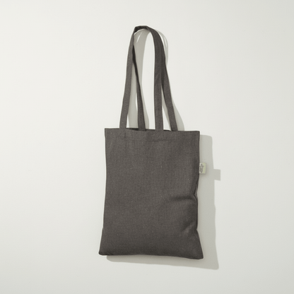 Dark Grey Recycled Cotton Flat Bag 38 x 42 cm (180 g/m²)