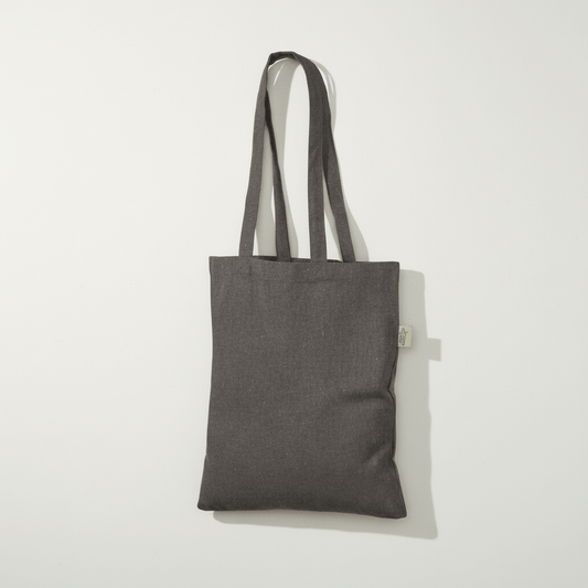 Dark Grey Recycled Cotton Flat Bag 38 x 42 cm (180 g/m²)