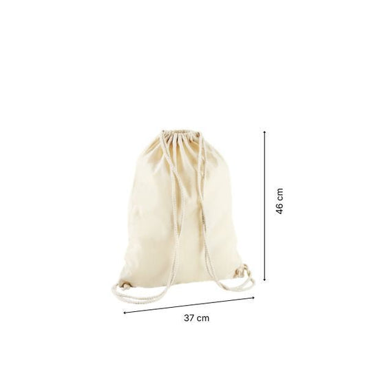Drawstring cotton gymsac with custom print Snow White 1