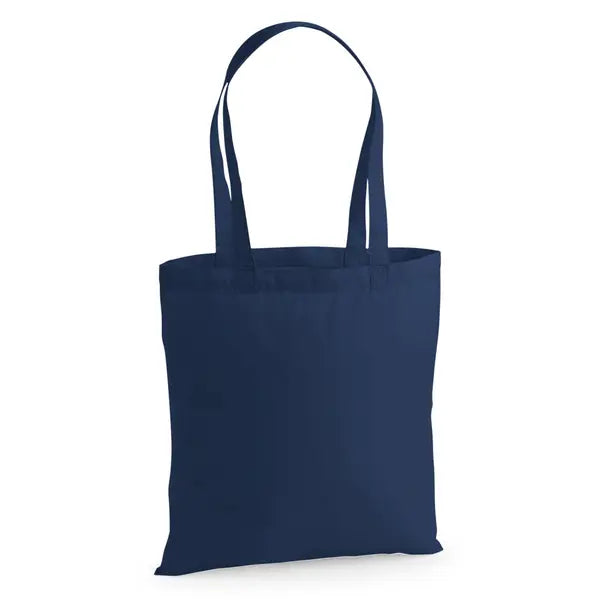 French navy -sininen premium-puuvillakassi, 38 × 42 cm, 200 g/m²