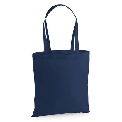 French navy -sininen premium-puuvillakassi, 38 × 42 cm, 200 g/m²